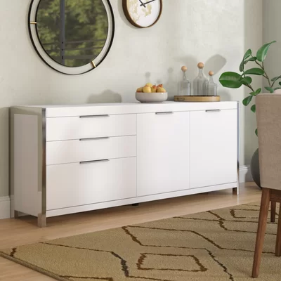 Jacarion 74.8" Wide 3 Drawer Sideboard