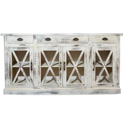 55.11'' Wide 4 Drawer Solid Wood Sideboard