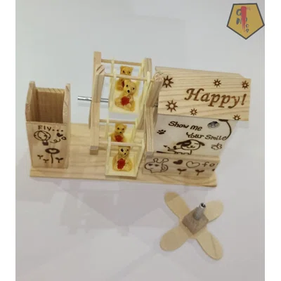 Handmade Pen/Pencil Stand With Light Music, Pen And Pencil Holder Made Of Wooden, Desk Accessories Item With Multipurpose Use | Gift Item For Every Fe