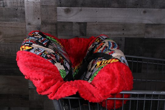 Shopping Cart Cover. High Chair Superhero Comic Boy Girl Cover