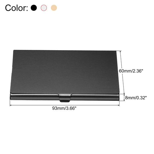 3pcs 3.6x2.3x0.3 Inch Business Card Holder Name Cards Case