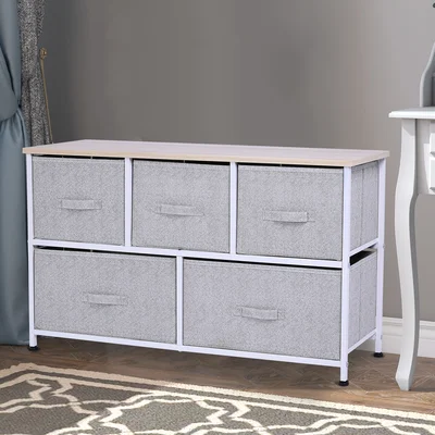 Admer Linen 5 Drawer Storage Chest