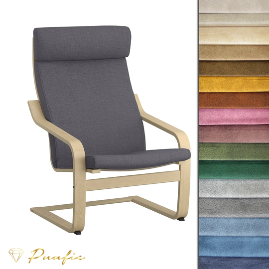 Ikea Poang Cushion Cover, Poang Chair Slipcover, Linen Velvet Seat Covers