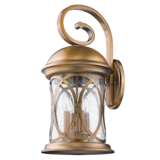 Lincoln 4-light/23-inch Antique Brass Outdoor Wall Light