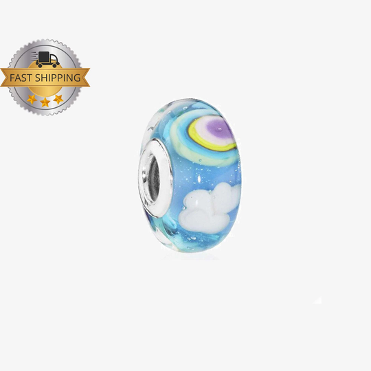 Colorful Murano Charm For Bracelet, Sterling Silver & Charm, Bead
