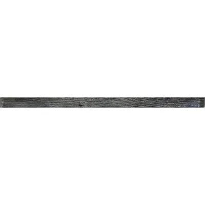 12" x 0.6" Glass Pencil Liner Tile Trim in Gray