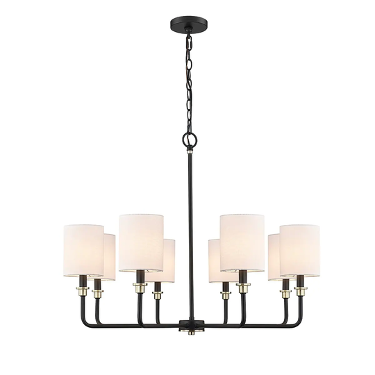 Millennium Lighting Chelsea Chandelier Ceiling Fixture in Matte Black Modern Gold