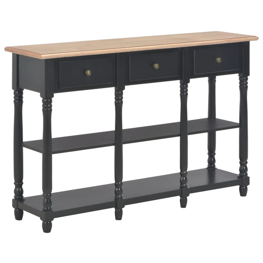 Console Table Black 47.2"x11.8"x29.9" MDF