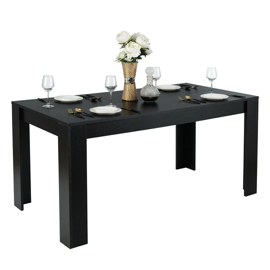 Gymax 63'' Dining Table Rectangular Modern Kitchen Table For 6 People - Coffee - See Details