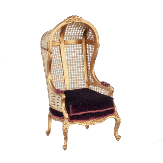 112 Scale Porter Arm Chair Gold Jbm Miniature Furniture Jj05049G