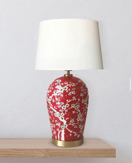 Handmade Ceramic Sakura Table Lamp