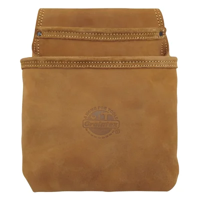 2-Pocket Oil Tanned Nail Tool Pouch