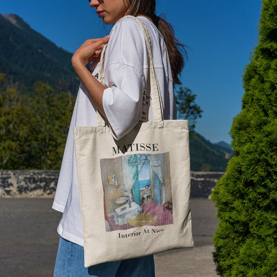 Matisse Interior At Nice Tote Bag -Aesthetic Tote Bag, Artsy Bag, Art Bag, Aesthetic Tote, Matisse Bag, Matisse Art