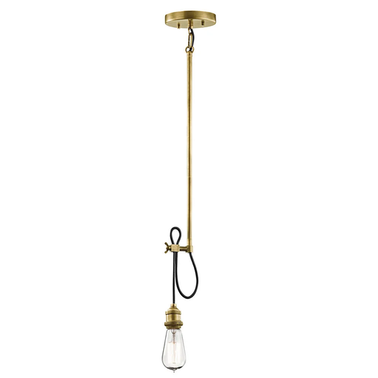 Kichler Lighting Rumer Collection 1-light Natural Brass Mini Pendant/Wall Sconce