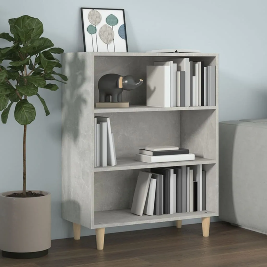 Sideboard Concrete Gray 27.4"x12.8"x35.4" Engineered Wood