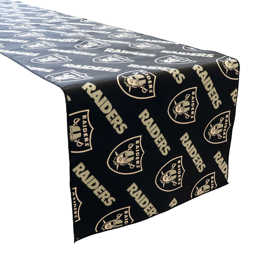 Las Vegas Raiders 100% Cotton Table Runner/Home Dining Décor Sports Events Holidays & Parties Tailgate Football Fans