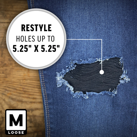 Medium Loose Thread Tatter Patch Kit - Black