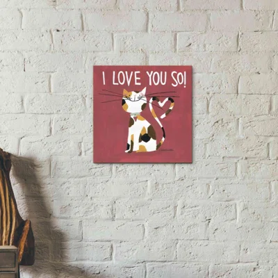Happy Cats I Love You So by Anne Tavoletti - Wrapped Canvas Textual Art Print