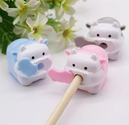 1Pc Cute Cow Pencil Sharpener, Cutter, Stationary Supplies, School, Office Student Gift, Cutter