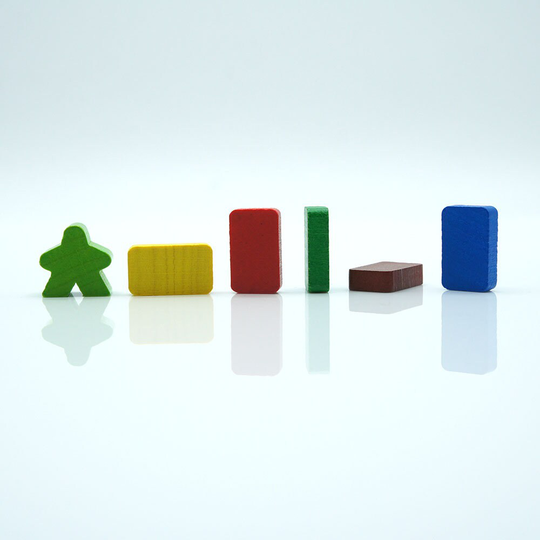 Wooden 20x12x5mm Rectangle [6 Colors Options] Replacement Token To Board Games/Pnp
