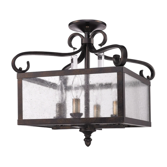 Golden Lighting Valencia 4-Light Semi-flush Mount / Convertible Cendant