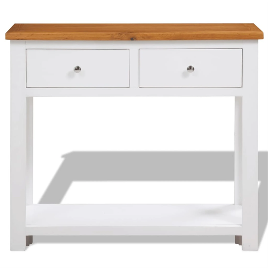 Console Hall Table Living Room Table 32.7"x11.8"x28.7" Solid Oak Wood