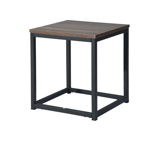 End Table, Living Room Coffee Table Side Table with Metal Frame