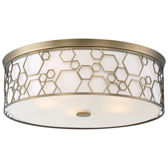 5 Light Led Flush Mount by Minka Lavery - Polished Satin Brass