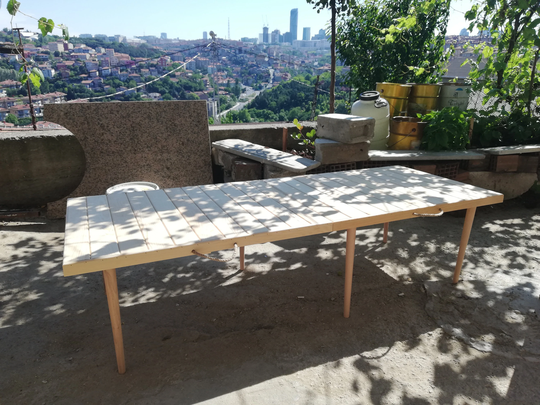 Boho Table, | 28x70InchWood Table, Wooden Folding Portable Wood Gift Low Picnic Boho