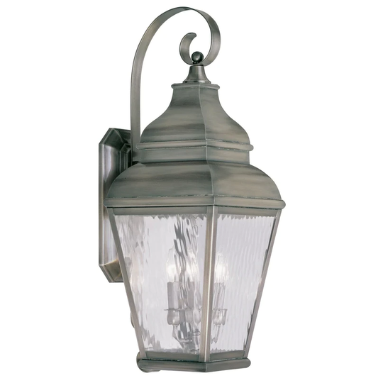 Giuseppe Lighting Three Light Outdoor Wall Lantern Exeter Vintage P - Exact Size