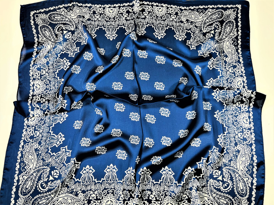New Paisley Square Scarves - 6 Colors Silk Blend Head Neck Scarf Neckerchief Silky Bandanas Beach Bandana