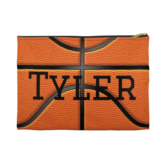 Basketball Personalized Pencil Case, Back To School, School Supplies, Accessory Pouch