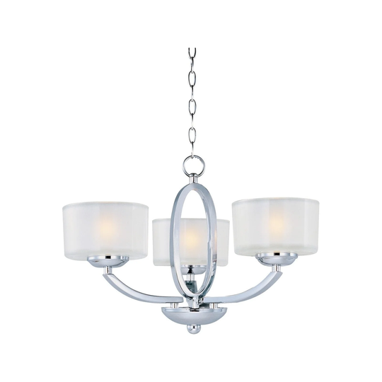 Maxim Elle Chrome 3-light Semi-flush Mount