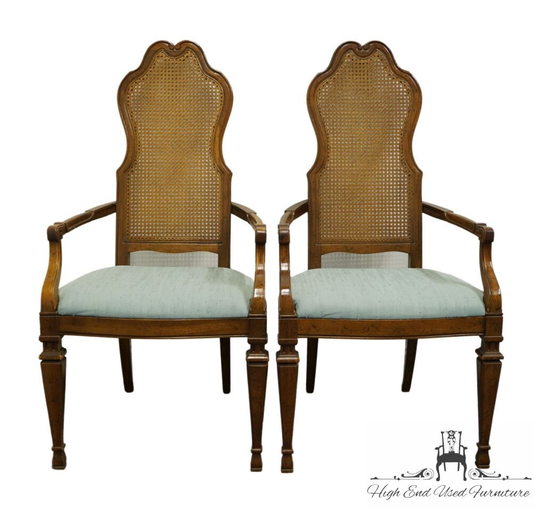 Set Of 2 Drexel Furniture Sienna Collection Italian Neoclassical Tuscan Style Dining Arm Chairs 567-730