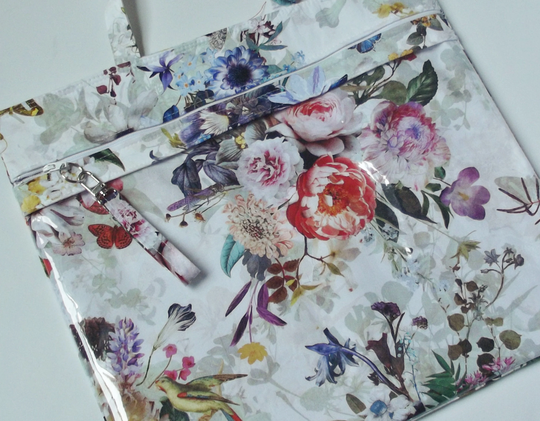 Dollbirdies Original Large Vinyl Front Project Bag Set, Cross Stitch Bag, Hand Work Set