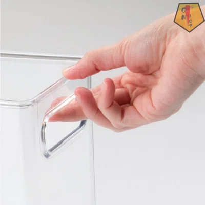 Plastic Office Storage Bin With Handles - Organizer Bins For Cabinets, Drawers, Desks, Workspace - Containers And Baskets For Pens, Pencils, Highlight
