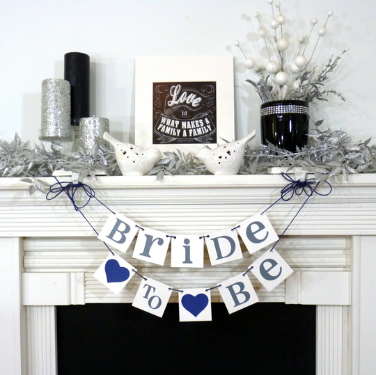 Bridal Shower Banner/ Bride To Be Chair Sign/Small Size Garland Wedding Garland/ Signage/ Decorations