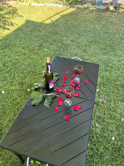 Picnic Table, Boho Car Picnic Folding Wood Gift, Low Seated Table