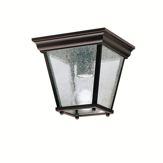Kichler Lighting Transitional 1-light Black Outdoor Flush Mount - 7.25-in x 7.25-in