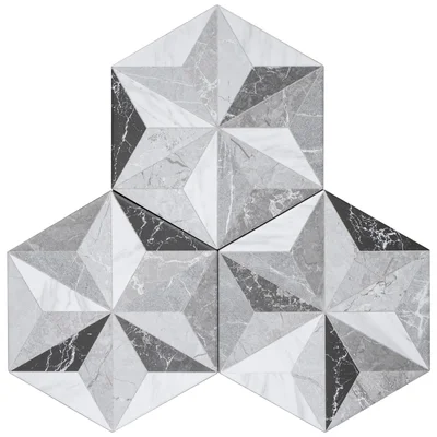 Iris 8" x 9.25" Porcelain Patterned Wall & Floor Tile