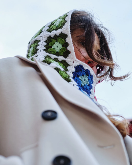Colorful Balaclava, Hoodie, Granny Square Balaclava, Stylish Winter Hat, Balaclava Scarf, Fashion