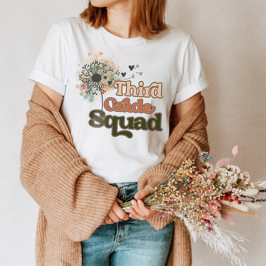 Custom 3rd Grade Squad Shirt, Third Team Graduation Gift, Crew, Elementary First Day Of School, Back To School Teacher Tee