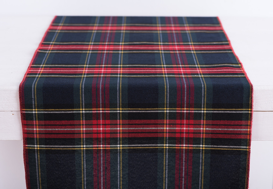 Table Runner Checkered Blue Red, Christmas Runner, Centerpiece, Kitchen Dining Room Home Decor, Holidays Table Decor
