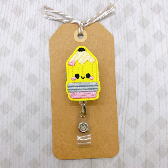 Pencil Badge Reel, Teacher Lanyard, Student Gift, Id Holder, Appreciation, Retractable Pull