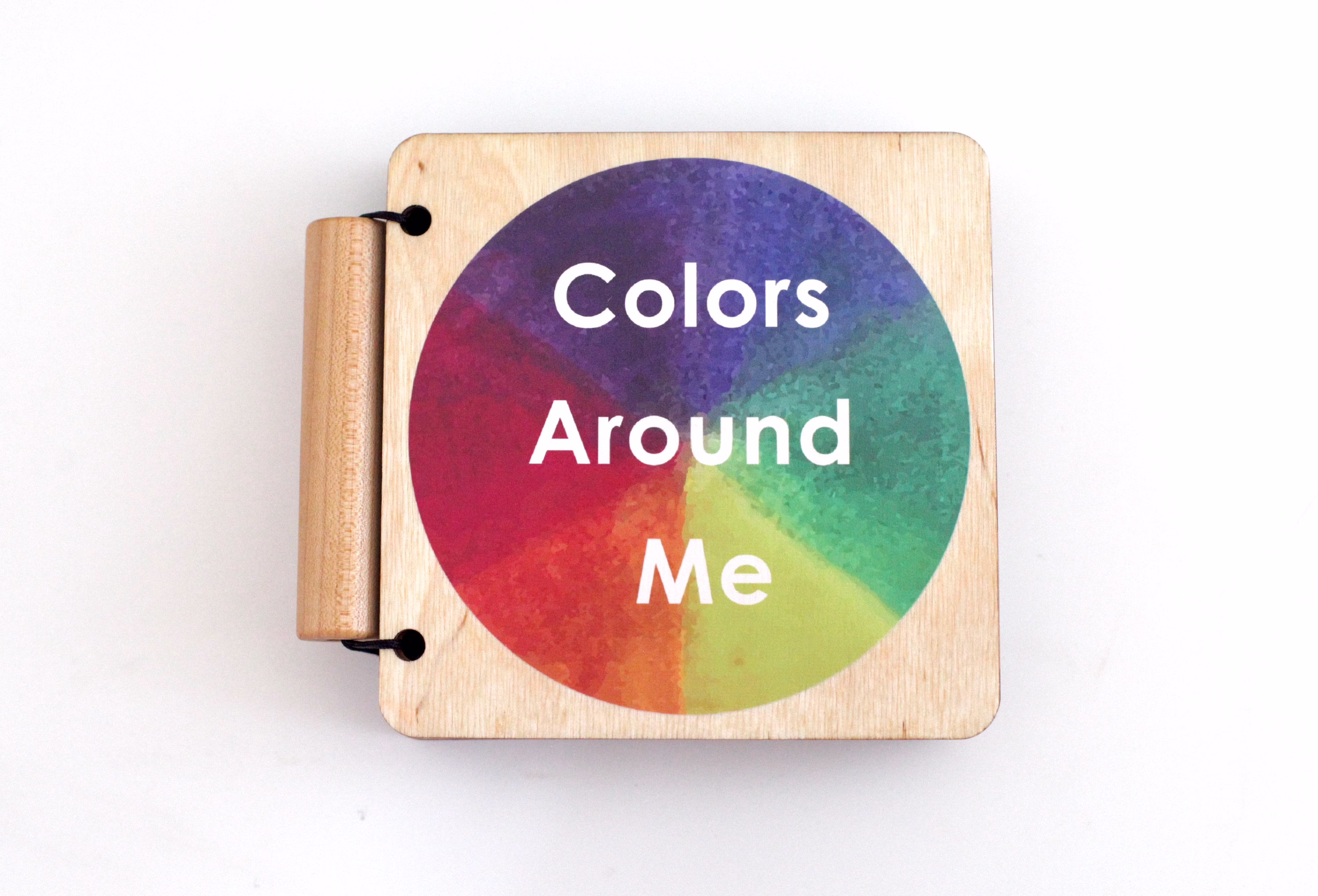 Montessori Wooden Color Book-Wooden Book For Toddlers-Learning Colors