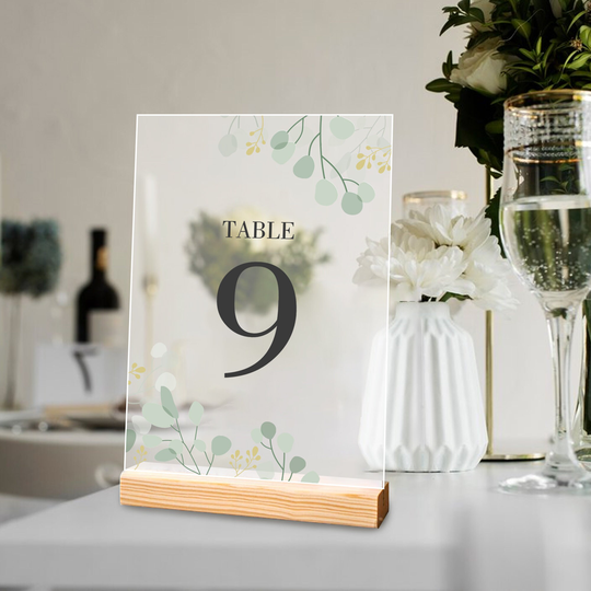 Acrylic Table Number, Wedding Floral Numbers Sign, Modern Printable Numbers, Party Supplies, Birthday Sign