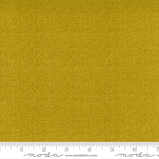 Moda Thatched New Colors Quilt Fabric By-The-1/2-Yard By Robin Pickens - 48626 177 Green Curry