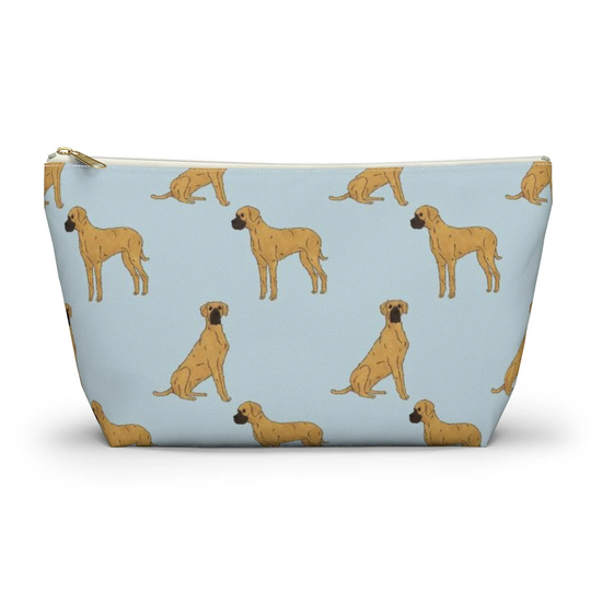 Great Dane Pouch, Pencil Case, Dog Custom Teacher Bridesmaid Cosmetic Bag, Mom Zipper Makeup Accessory Pouch