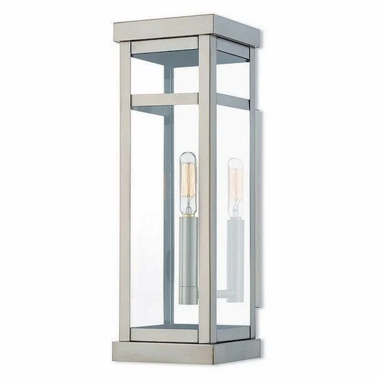 Livex Lighting Outdoor Wall Lantern 1 Light Brushed Nickel
