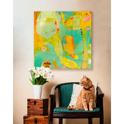 'This Pencil' by Jennifer Mercede Painting Print on Wrapped Canvas